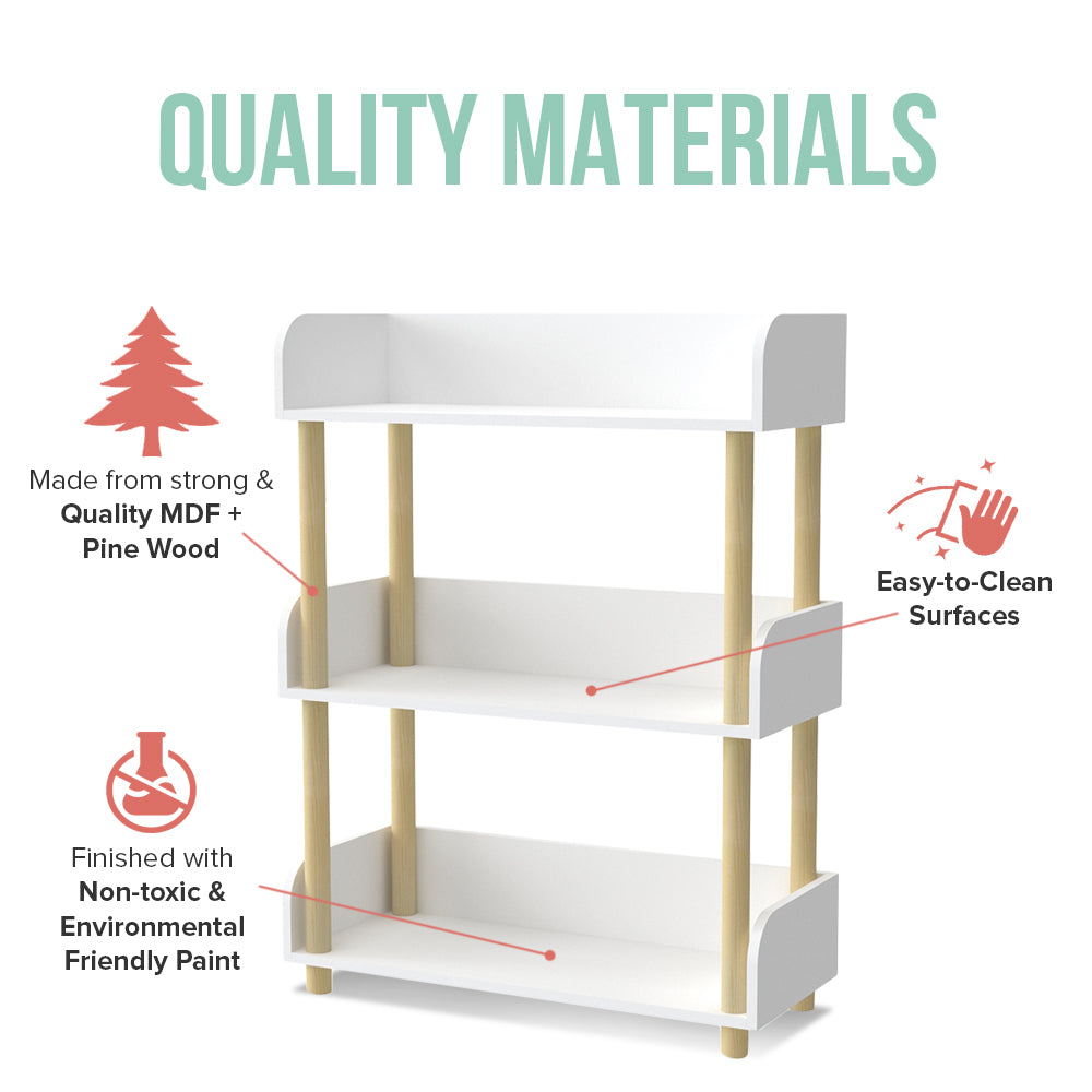 3-tier Book Shelf Organizer
