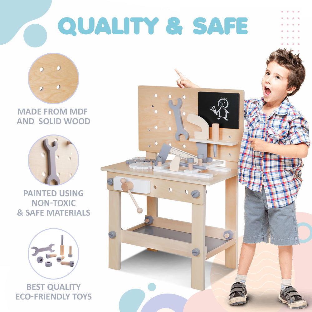 Wooden Work Bench Tool Station