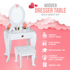 Wooden Dresser Table with Vanity Kit