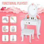 Wooden Dresser Table with Vanity Kit