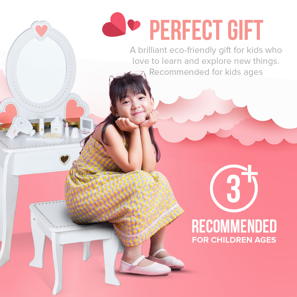 Wooden Dresser Table with Vanity Kit