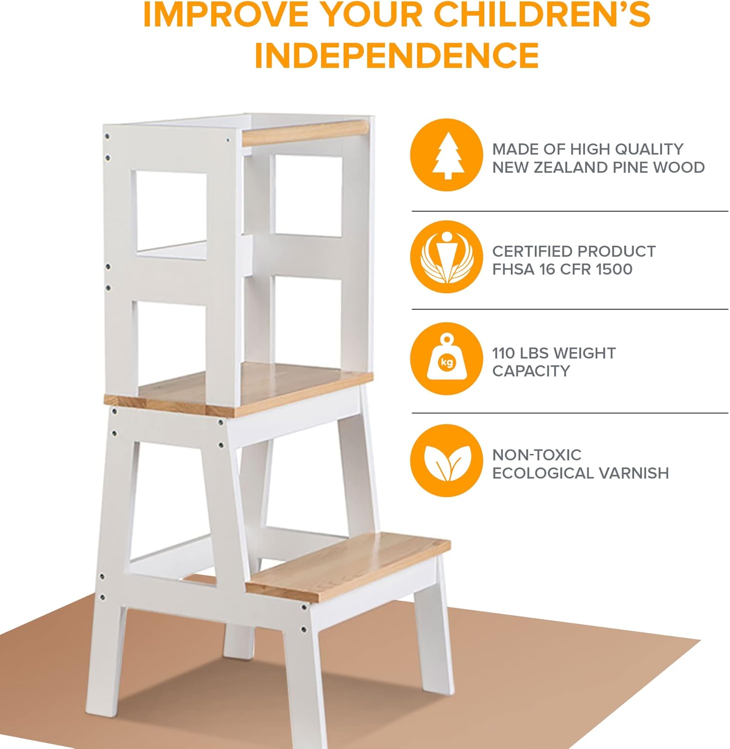 Oscar Learning Tower – Wooden Kitchen Helper Tower