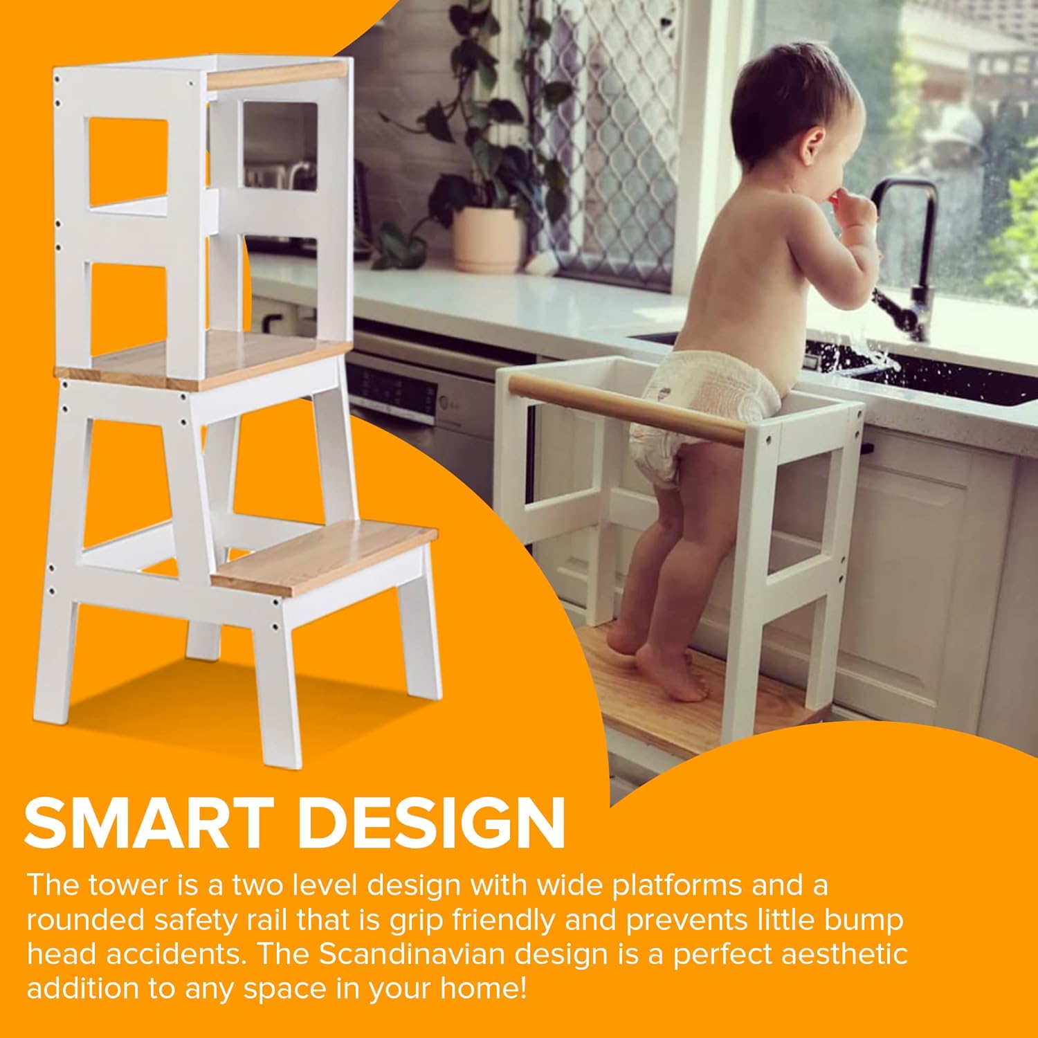 Oscar Learning Tower – Wooden Kitchen Helper Tower