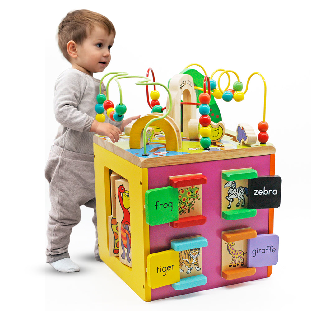 Large Wooden Activity Cube
