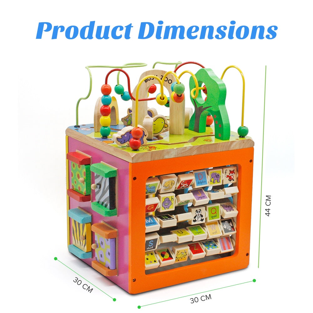 Large Wooden Activity Cube