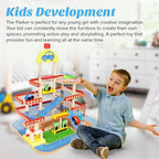 Wooden Play Car Park Toy Set