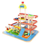 Wooden Play Car Park Toy Set