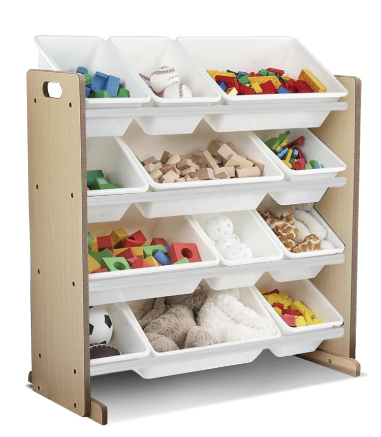 Toy Storage Maple with White Bins