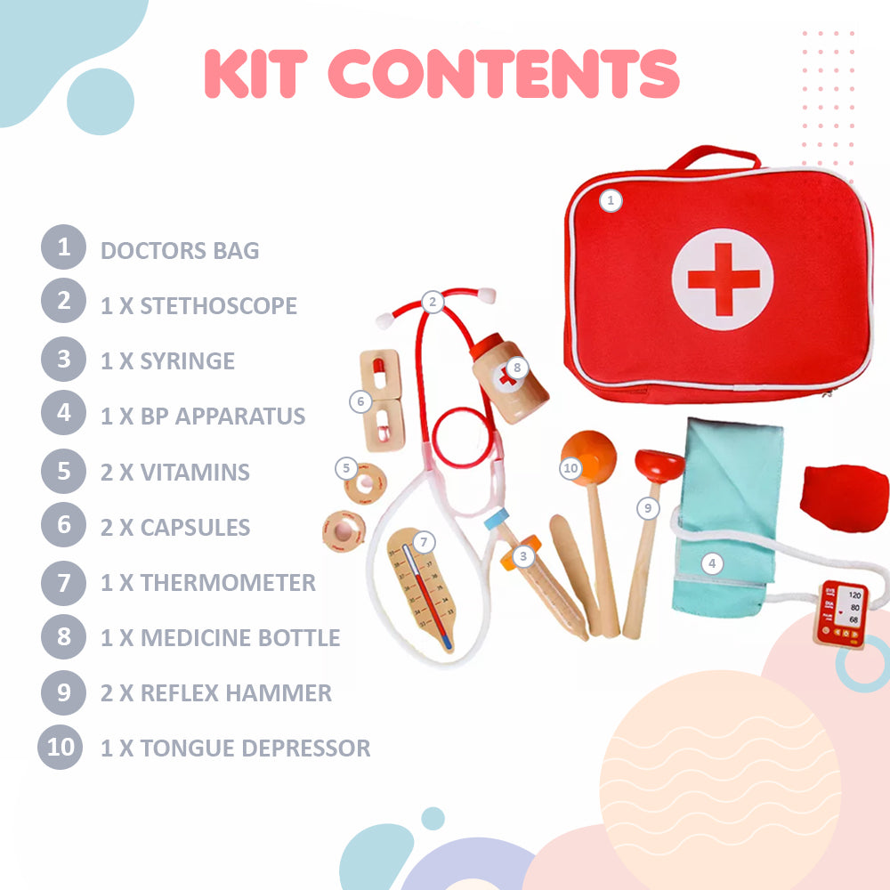 Wooden Doctor Kit
