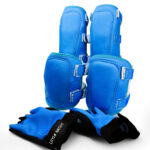 Blue Elbow Pad, Knee Pad and Gloves Protective Set