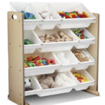 Toy Storage Maple with White Bins